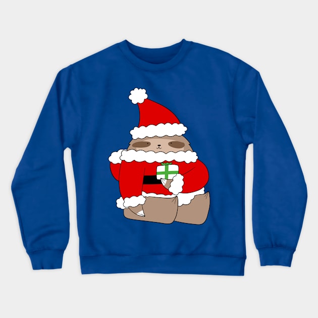 Santa Sloth Crewneck Sweatshirt by saradaboru